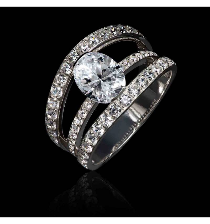 bague fiançailles diamant-or blanc- Héloise bague fiançailles diamant-or blanc- Héloise
