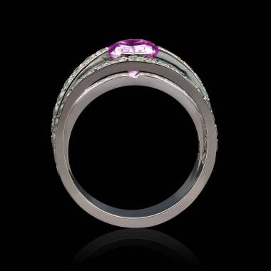 Bague saphir rose- or blanc-Heloise