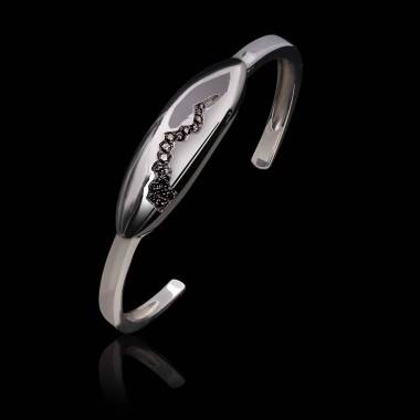 Bracelet diamant noir-or blanc-Quake