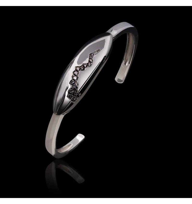 Bracelet diamant noir-or blanc-Quake