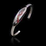 Bracelet rubis-or blanc-quake