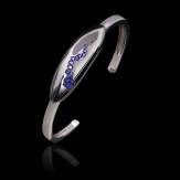 Bracelet saphir bleu-or blanc-quake