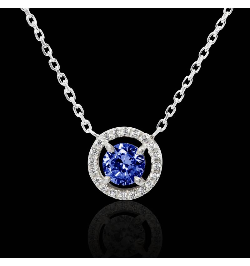 Pendentif-Tanzanite- diamant