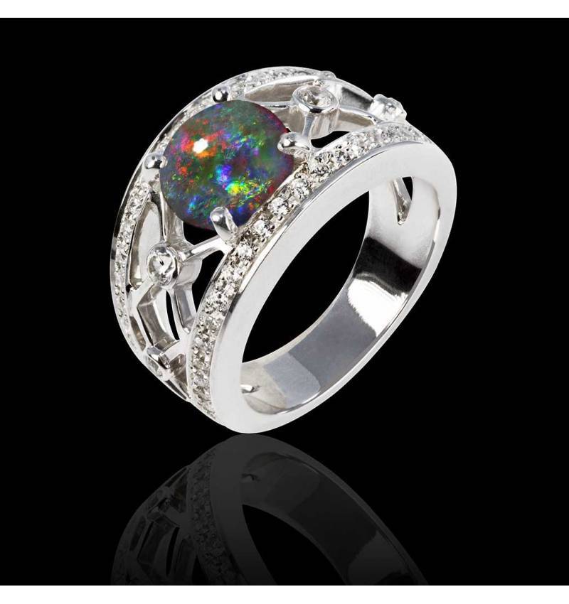 bague-opale-noire-or-blanc-regina suprema