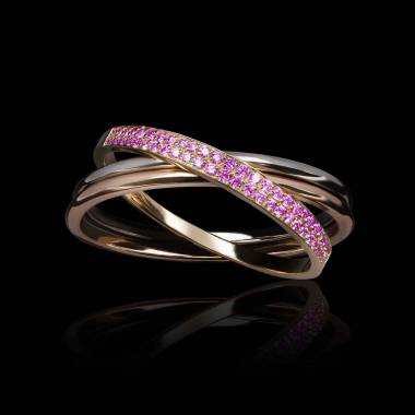 bague-saphir-rose-trois-ors