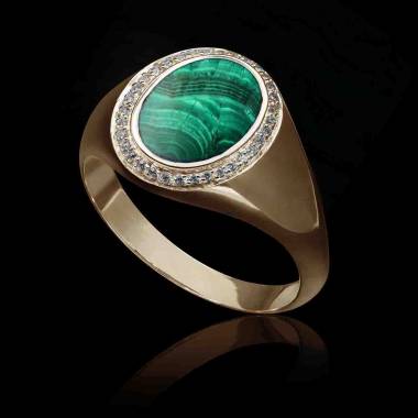 chevaliere-or-rose-malachite-diamant-nikolina