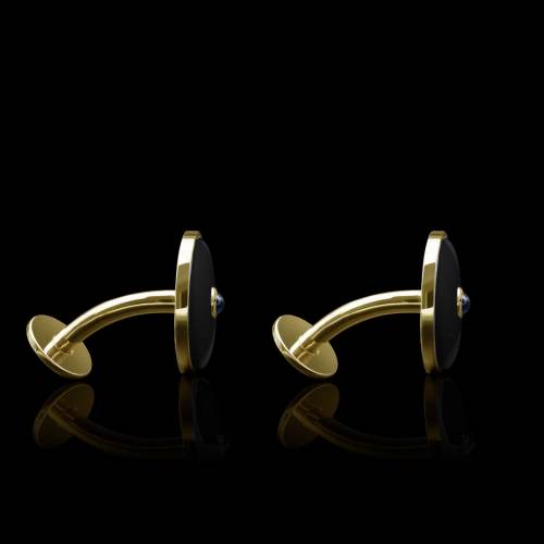 boutons-manchette-or-jaune-vermeil-onyx Circus