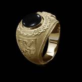 chevaliere college ring-onyx