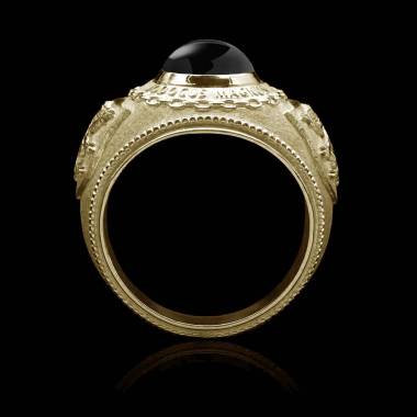 chevaliere college ring-onyx