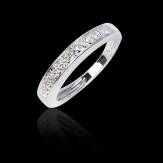 Alliance de mariage pavage diamant 0,7 carat or blanc Deliciae