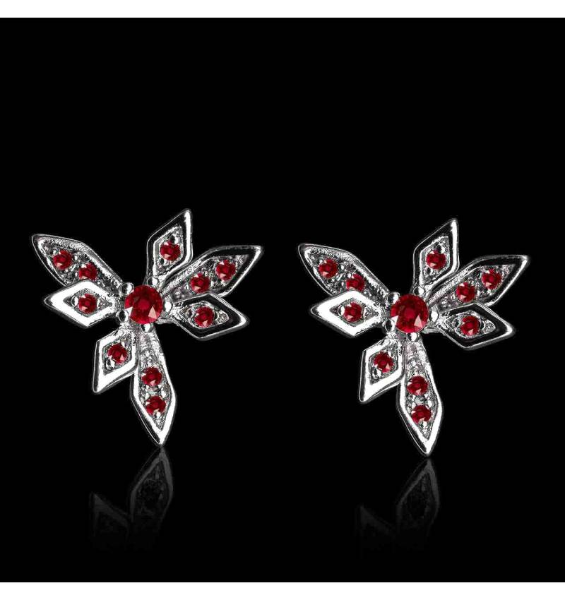 boucles oreilles-rubis-givre