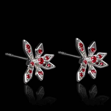 boucles oreilles-rubis-givre