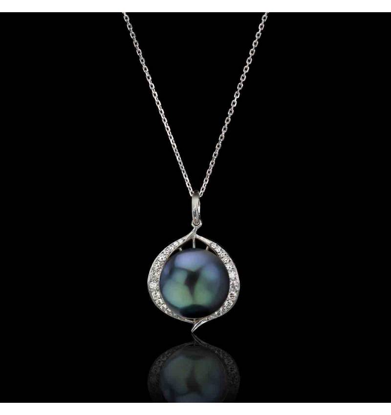 pendentif perle noire tahiti-diamant-mavi
