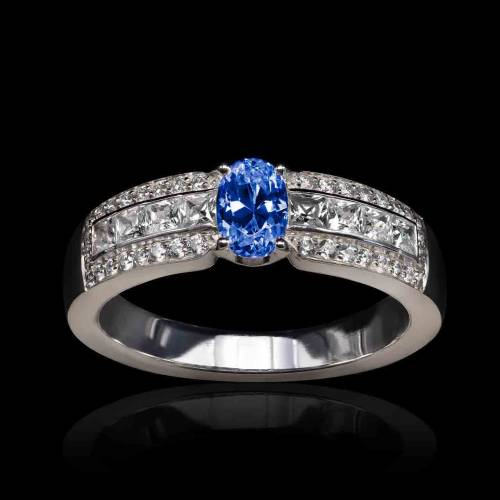 bague saphir bleu-or blanc-grace