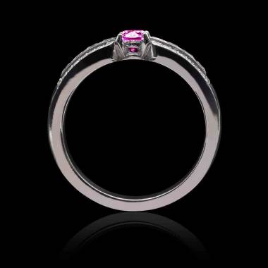 bague saphir rose-or blanc-grace