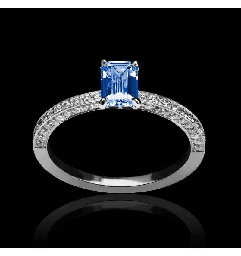 bague saphir bleu-or blanc-katia