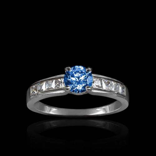 bague saphir bleu-or blanc-kelly