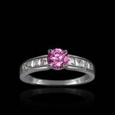 bague saphir rose-or blanc-kelly