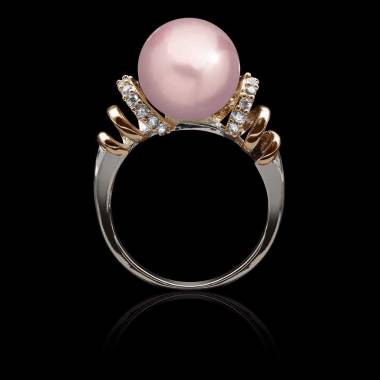 bague perle rose- or blanc- hina