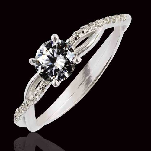 bague diamant noir -or blanc-noemie