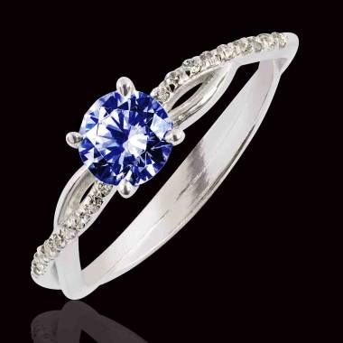 bague saphir bleu-or blanc-noemie