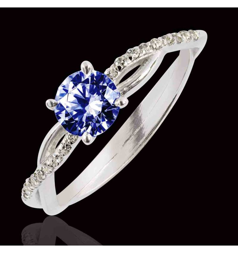 bague saphir bleu-or blanc-noemie