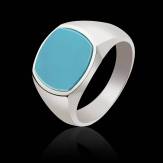 chevaliere platine-turquoise-maximilien