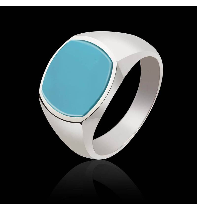 chevaliere platine-turquoise-maximilien