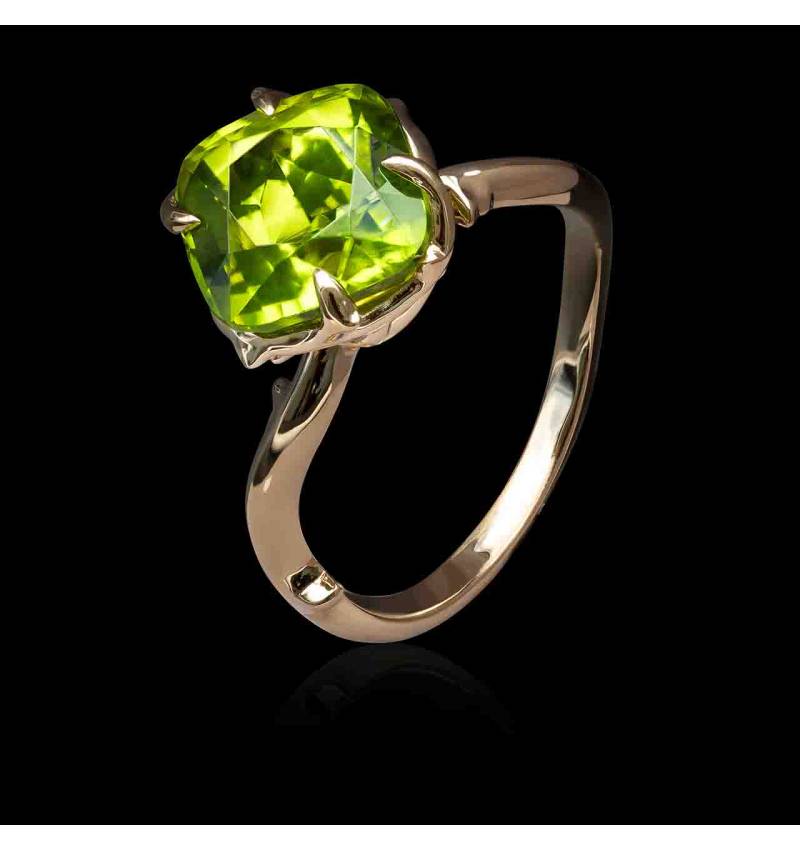 bague péridot - or jaune