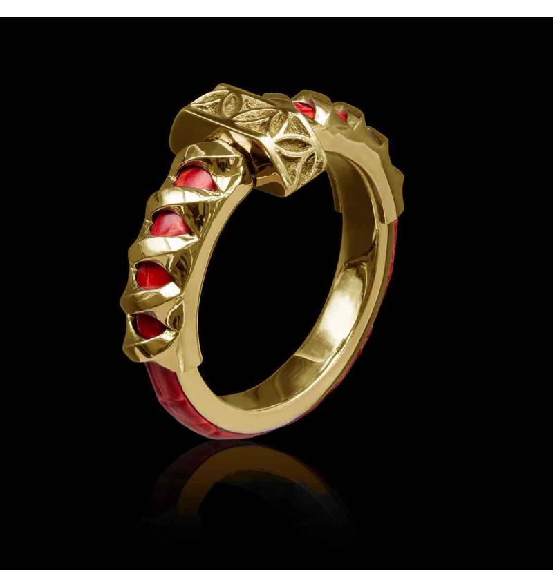 bague homme or jaune- katana