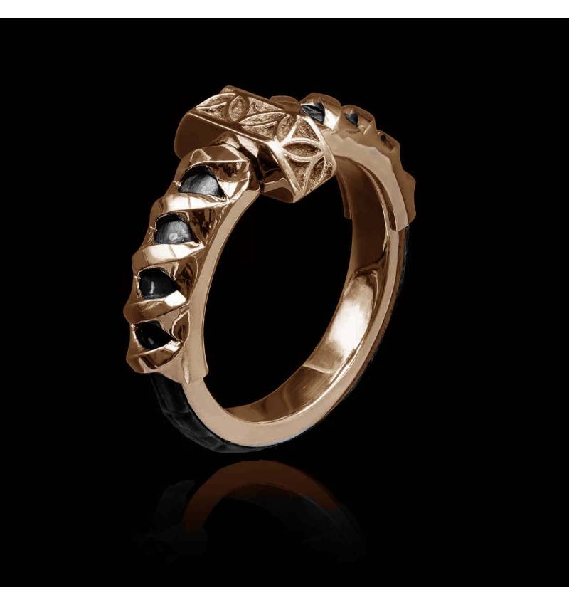 bague homme-or rose-katana