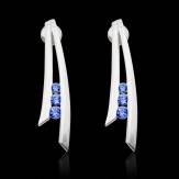 boucles d'oreilles_saphir bleu_or blanc