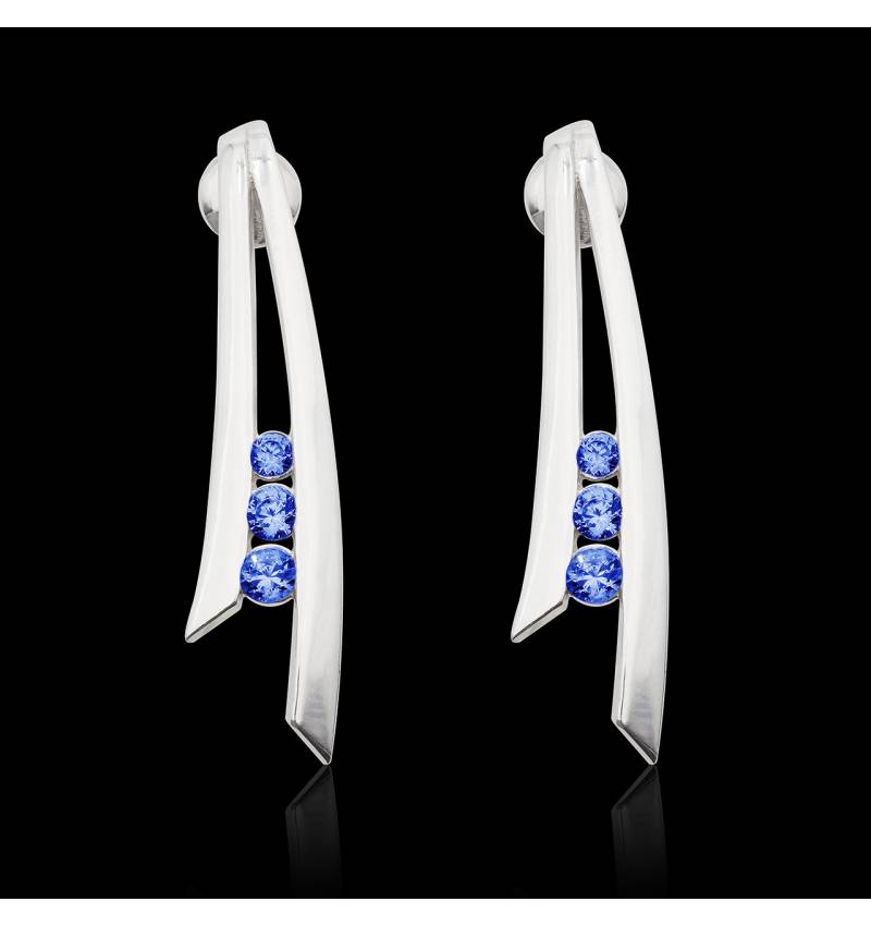 boucles d'oreilles_saphir bleu_or blanc boucles d'oreilles_saphir bleu_or blanc