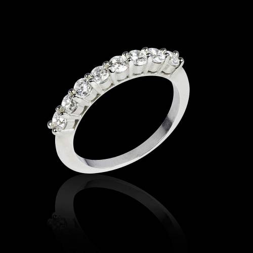 Alliance de mariage diamant 0,5 carat or blanc Mercure