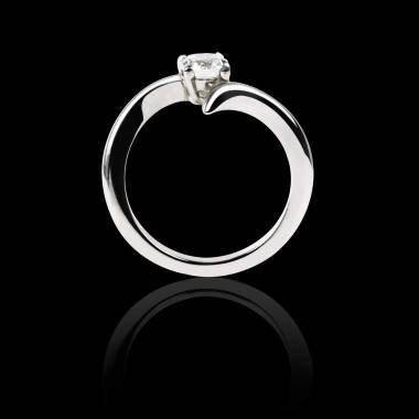 Solitaire diamant or blanc Serpentine