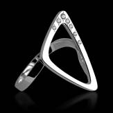 Bague de fiançailles diamant 0,5 carat or blanc Triangle 