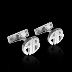 Cufflinks - White Gold - Initials - custom made jewellery