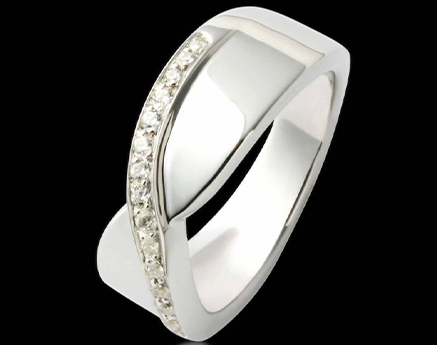 bague en diamant or blanc palladie