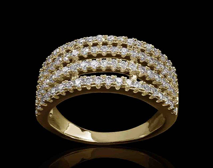 bague mylene or jaune diamant