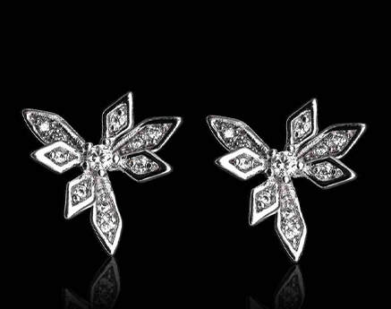 boucles d oreilles givre or blanc diamant magnifique