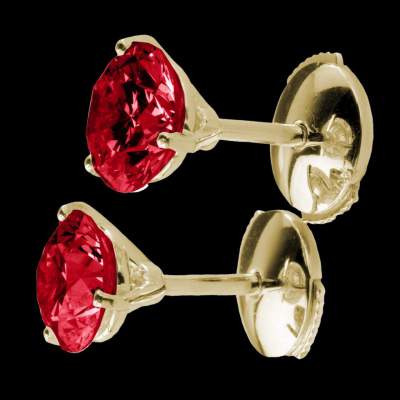 boucles d'oreilles rubis de birmanie just me