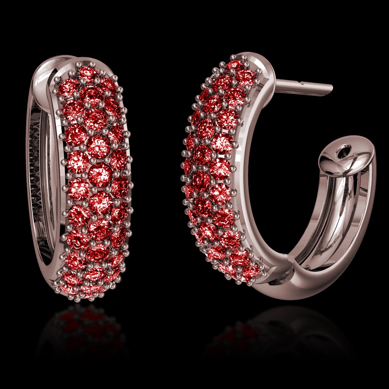 Boucles d'oreilles rubis - Jaubalet