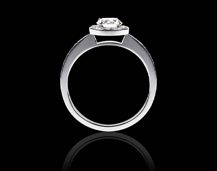 bague or blanc diamant moon