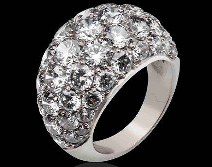 bague or blanc diamant romy