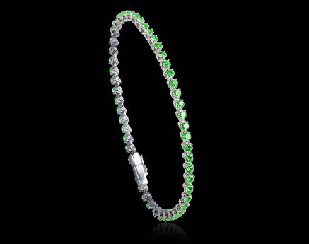 bracelet full emeraude riviere