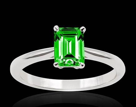 bague solitaire emeraude jade