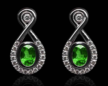 boucles d oreilles emeraude diamant attiques