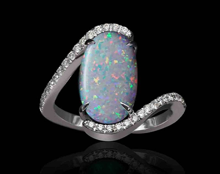 bague diamant opale lyne