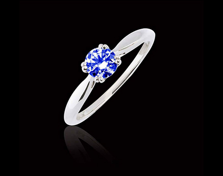 Bague tanzanite Laureen or blanc palladie