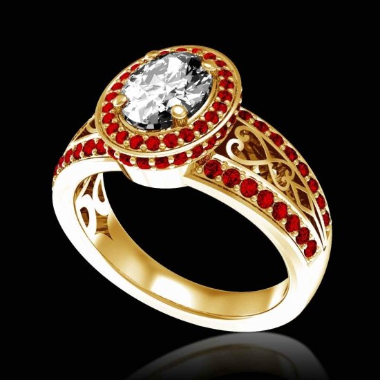 hidden halo ruby ring